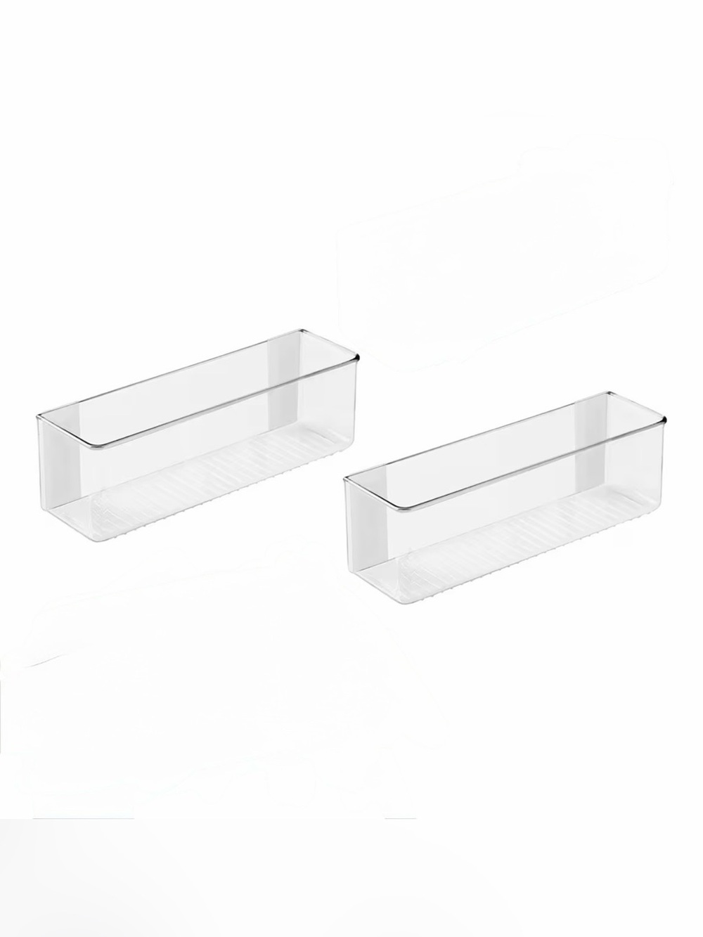 iDesign Clear Plastic Adhesive Storage (2 pack) - NEW